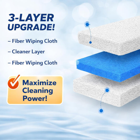 Toilet Wand Refills 10 Count, Compatible with Clorox Wand & Most Standard Wand Handles | Disposable Bowl Cleaner Refills for Toilets | Toilet Scrubber Refill Pads, No-Touch Design, Won't Fall Apart