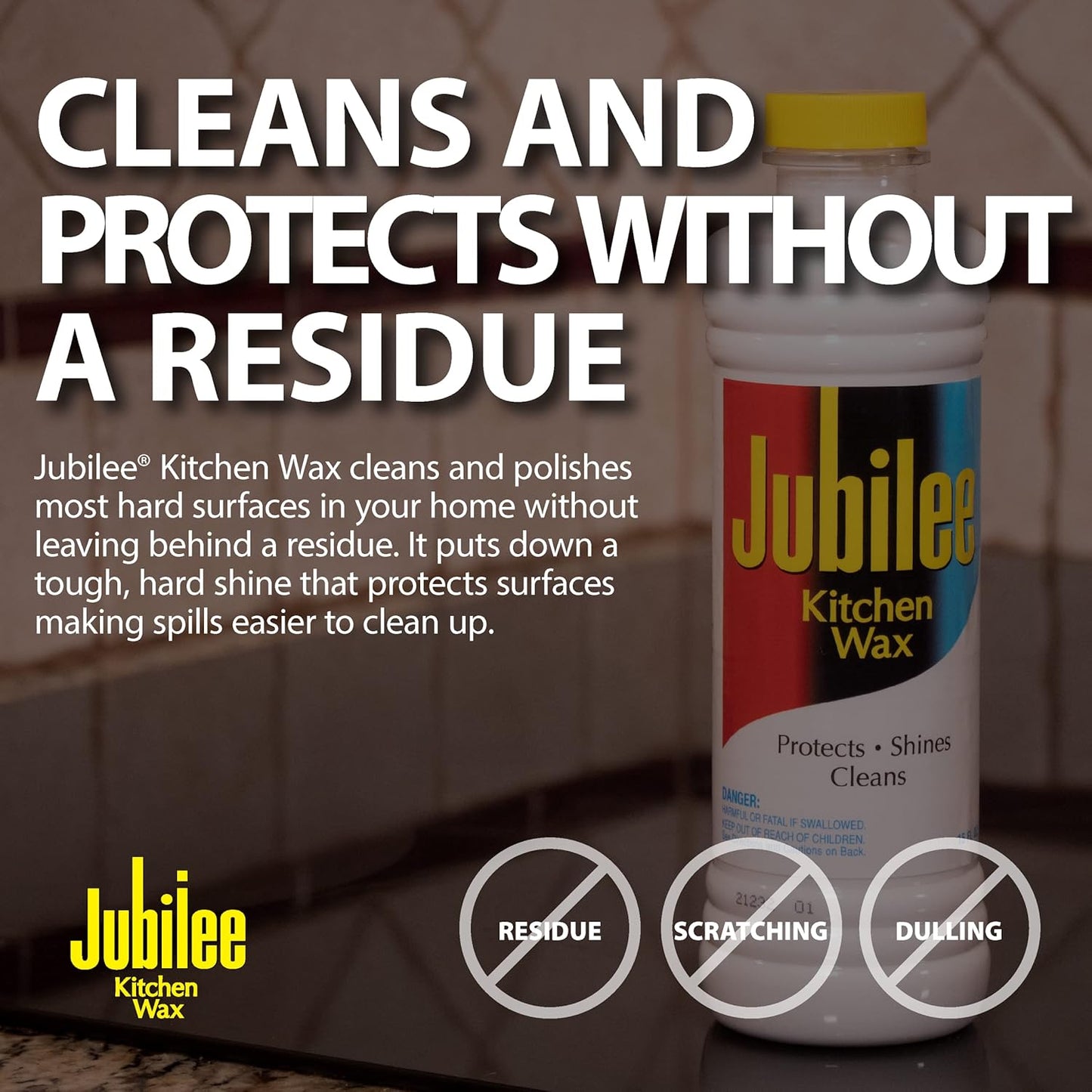 Jubilee Kitchen Wax (2-Pack) - Ultimate Kitchen Cleaner for Countertops, Appliances, and Cabinets/Clean & Shiny Surfaces/Easy-to-Use/Use for Countertops, Sinks, Tables, Tiles & More (524815)