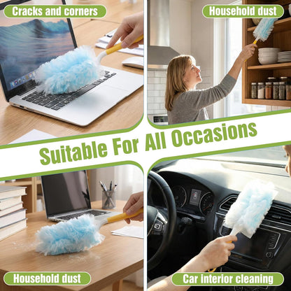 Hecila Duster Refill One-Sided Disposable Duster Refills for Cleaning Heavy Duty Dusters Refills Unscented Replacement Pads Multi Surface Dusters Kit for Cleaning Home Bedrooms Ceiling Fan