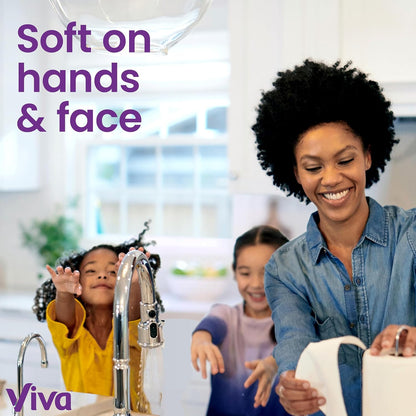 Viva Signature Cloth Paper Towels, Task Size, 8 Family Triple Rolls, 141 Sheets per Roll (Packaging May Vary)