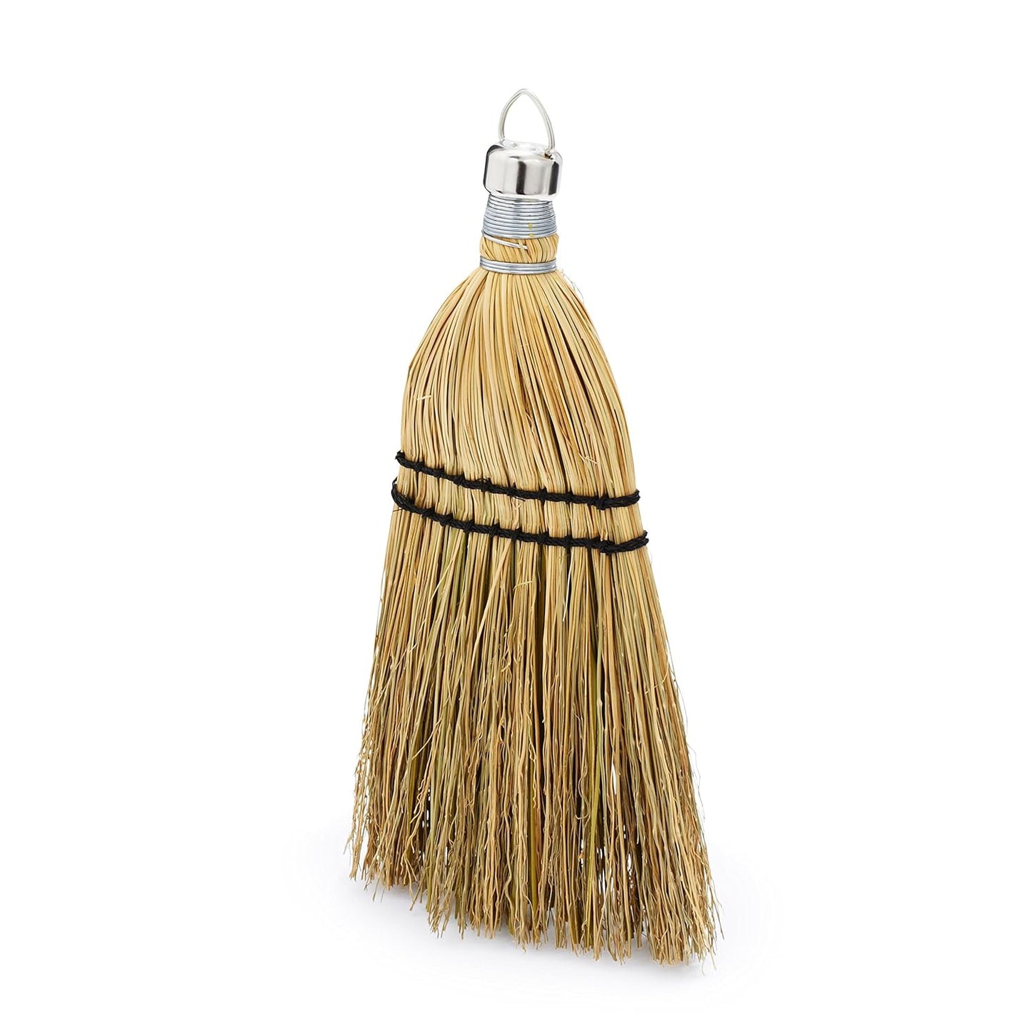 Rubbermaid Commercial 12 Inch Corn Whisk Broom, Yellow, Flagged Natural Bristles for Multi-Surface Sweeping, Remove Dirt and Debris from Porches/Floors Decks/Driveways/Sidewalks