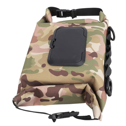 Large Capacity Canvas Portable Camping Wet Wipe Dispenser for Office Car Home Travel Hangable Wipe Holder (Camouflage Green)