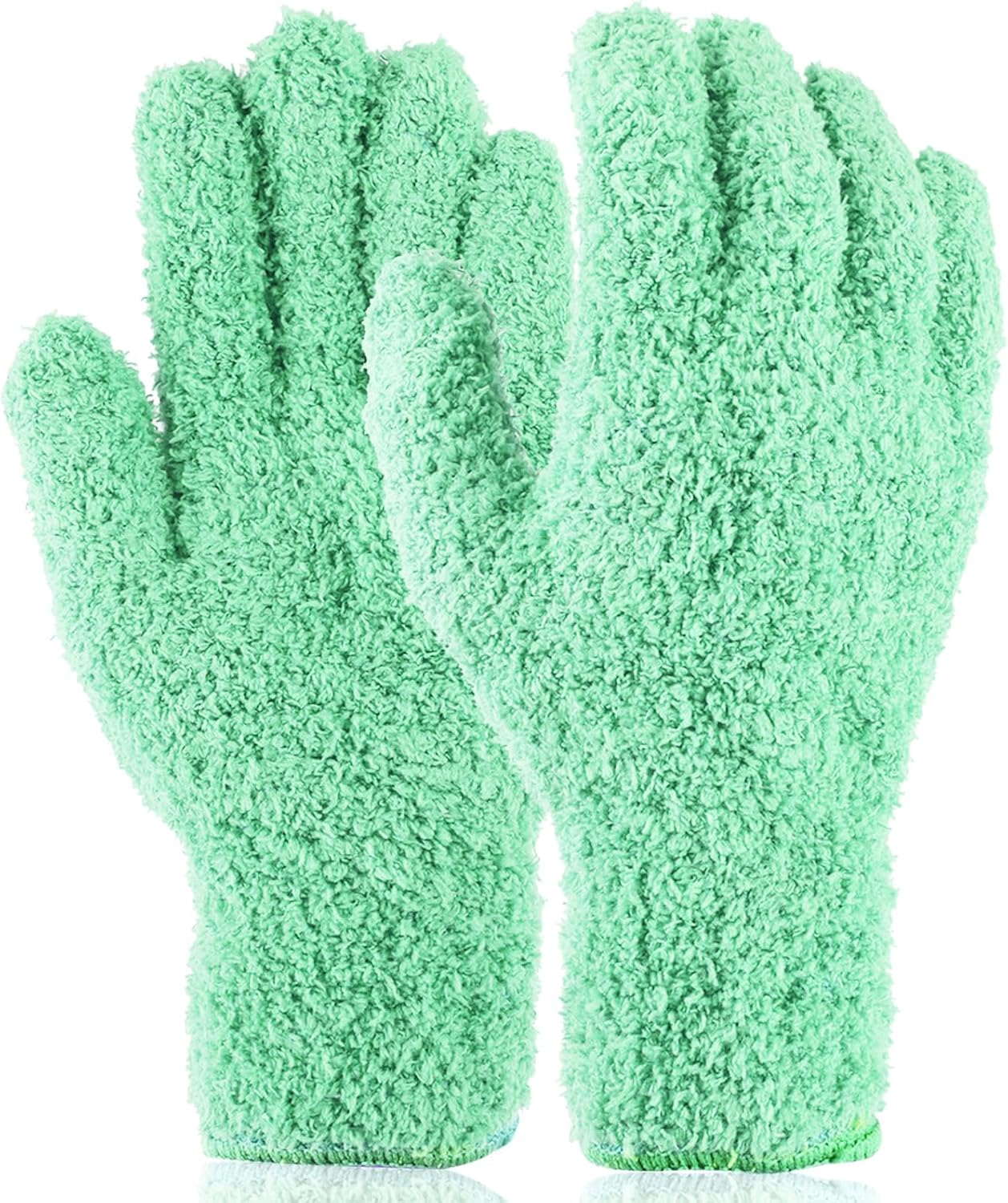 Ymapinc Plant Dusting Gloves, Microfiber Dusters for Cleaning Kitchen Indoor Mitt for House Use Desk Window Blind Screen Wash