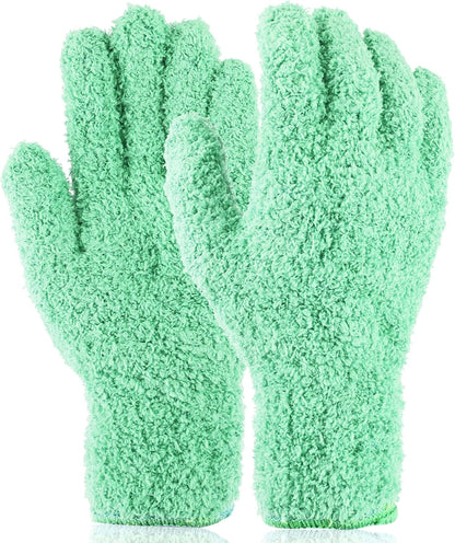 Ymapinc Plant Dusting Gloves, Microfiber Dusters for Cleaning Kitchen Indoor Mitt for House Use Desk Window Blind Screen Wash
