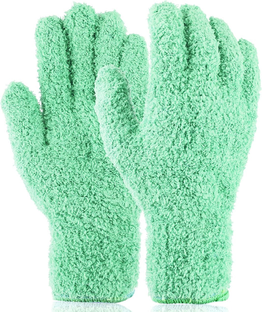 Ymapinc Plant Dusting Gloves, Microfiber Dusters for Cleaning Kitchen Indoor Mitt for House Use Desk Window Blind Screen Wash