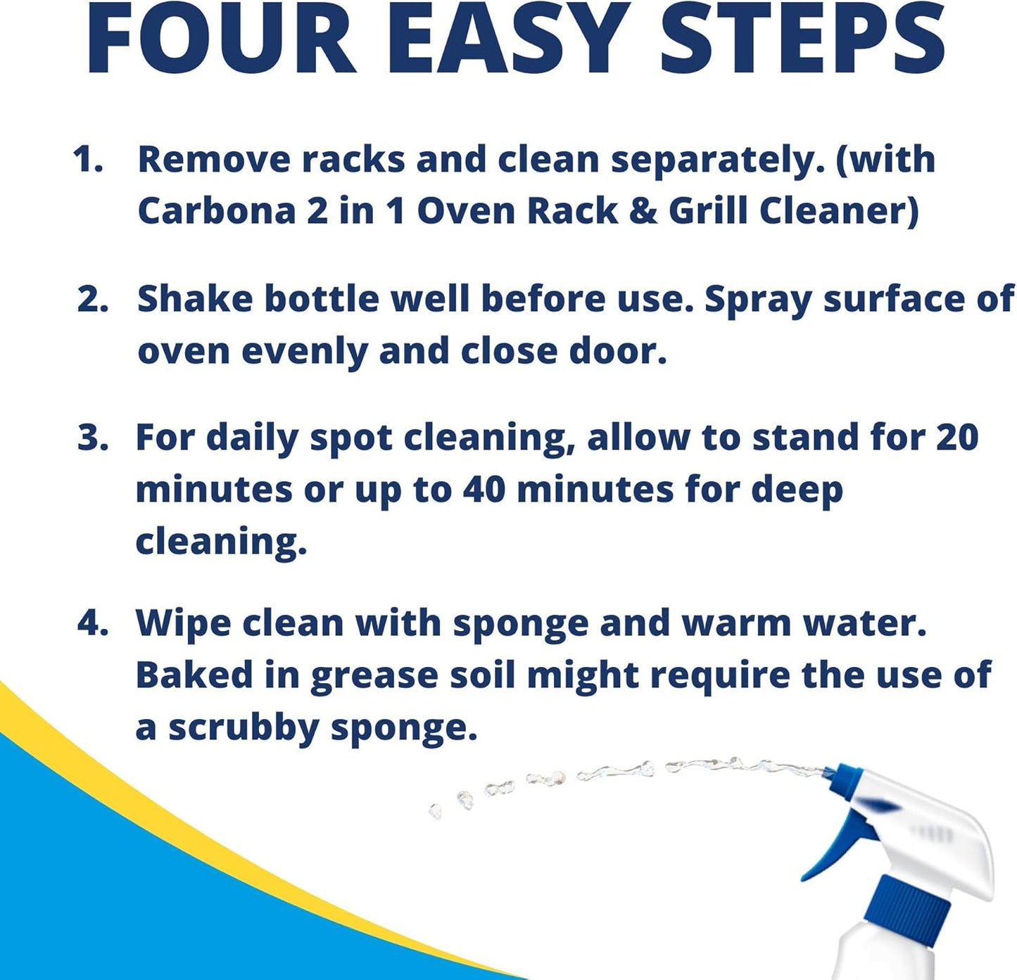 Carbona Oven Cleaner | Grease & Stain Fighting Formula | Odor Free | 16.8 Fl Oz Each, 1 Pack
