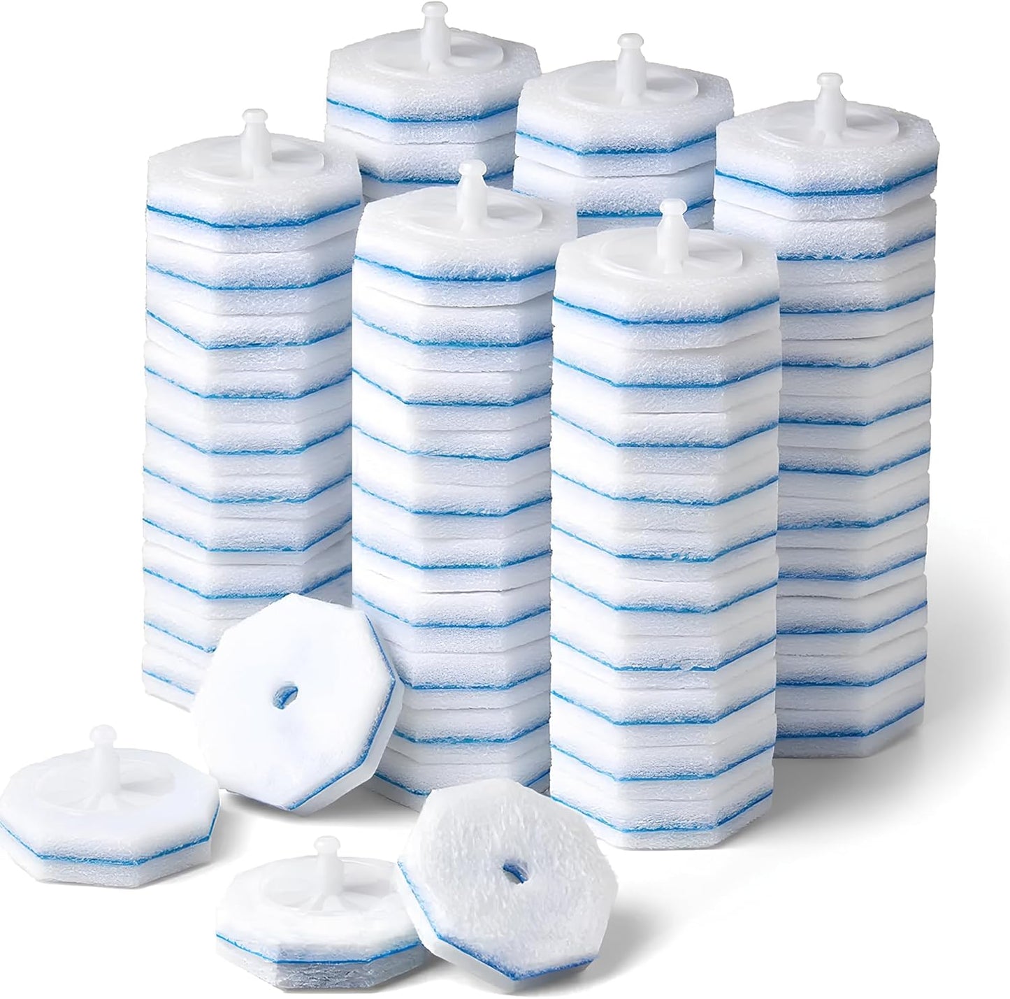 60 Pack Toilet Wand Refills Compatible with Clorox Toilet Brushes, Instant Foam Cleaning, Secure Lock No Slipping, Odor Neutralizing, Easy Snap-On Design