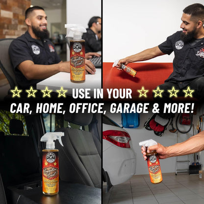 Chemical Guys Black Frost Air Premium Car Air Freshener Spray & Odor Eliminator - Crisp Masculine Scent Spray for Trucks, SUVs, RVs, and Motorcycles - Use in Home, Office, or Garage, 16 oz Bottle