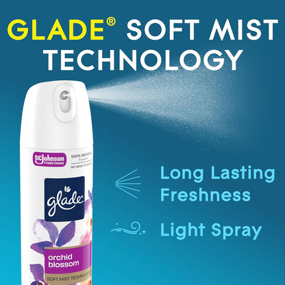 Glade Air Freshener Room Spray, Clean Linen Scent, Odor Fighting to Deliver Long Lasting Freshness, 7.3 Oz, 6 Count