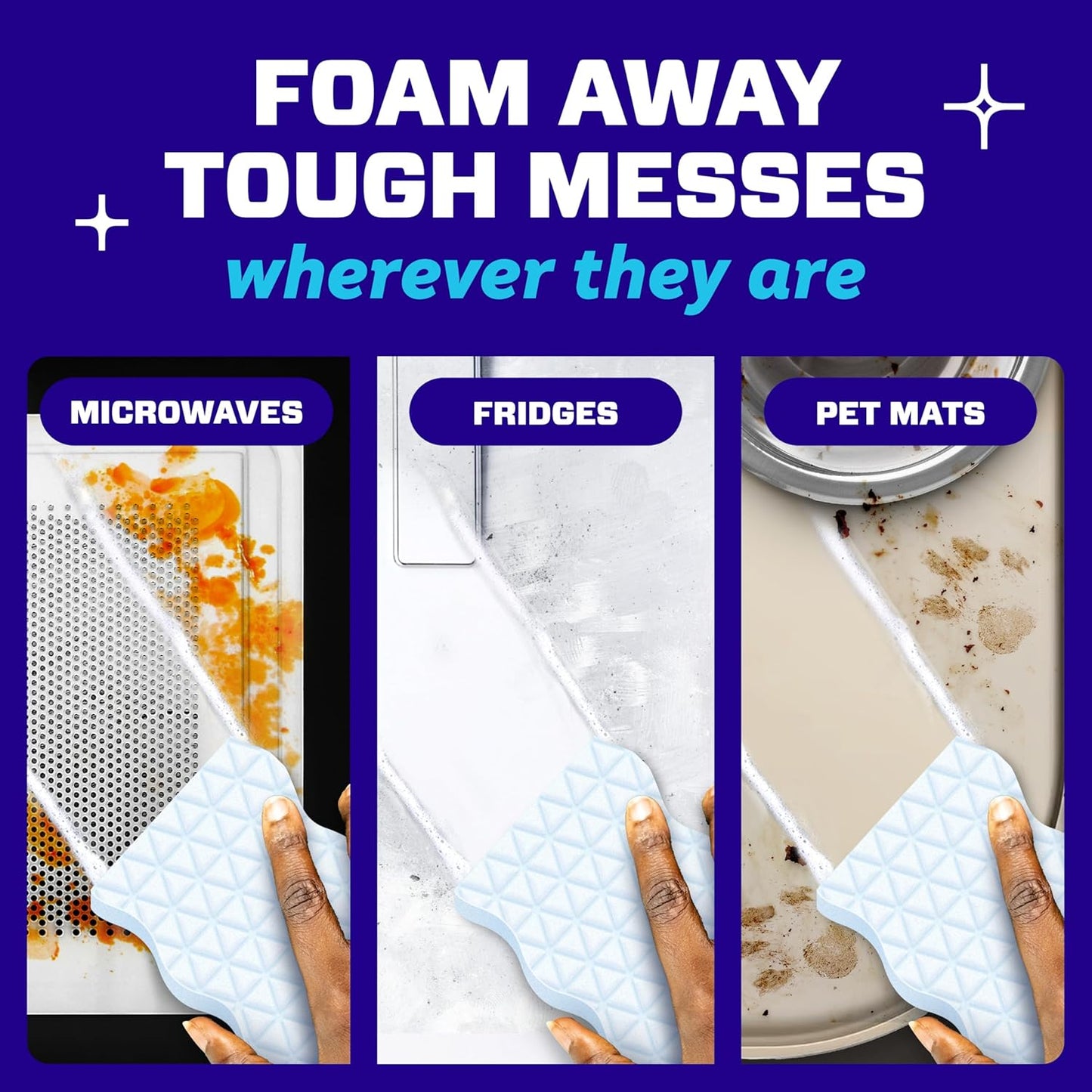 Mr. Clean Magic Eraser Foaming Sponge, All Purpose Cleaner, Dawn Cleaning Power, Wall Cleaner, Sneaker Cleaner, Oven Cleaner, Kitchen, Bathroom, Shower Cleaning Supplies, Scrubber, Ultra Foamy, 5ct