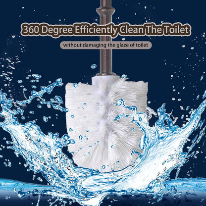 Toilet Brush Holder Set for Bathroom Super Cute Dog Base Solidly Toilet Bowl Brush and Holder Flexible and Durable Style Stylish Toilet Cleaner Brush Saving Storage Space Toilet Brushes for Bathroom