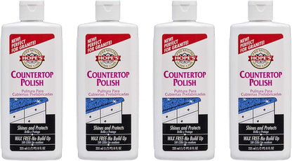 HOPE'S Countertop Restoration Polish - Shines and Protects with No Build-Up - Streak-Free Kitchen Counter Cleaner - Quartz, Marble, Corian, Laminate, Granite Countertop Cleaner, 8 Fl Oz, Pack of 1