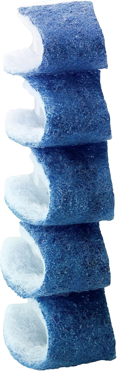 Scotch-Brite Disposable Toilet Scrubber Refills, Removes Rust & Hard Water Stains, 10 Disposable Refills Blue