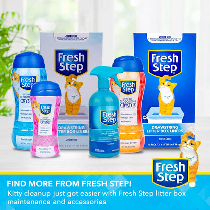 Fresh Step Cat Litter Box Odor Eliminating Spray, Cat Deodorizer that Neutralizes Cat Urine and Feces Smell on Contact, Pet-Safe and Clump-Free, Compatible with All Litter Types, 24 Fl Oz