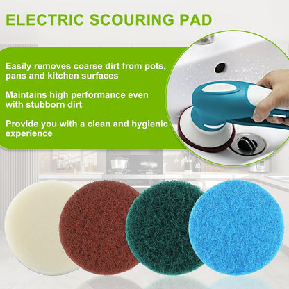 16pcs Kitchen Pads Power Scrubber Pads Set Electric Scrubber Replacement Scouring Pads fit for Dremel Versa Scouring Pads,Green