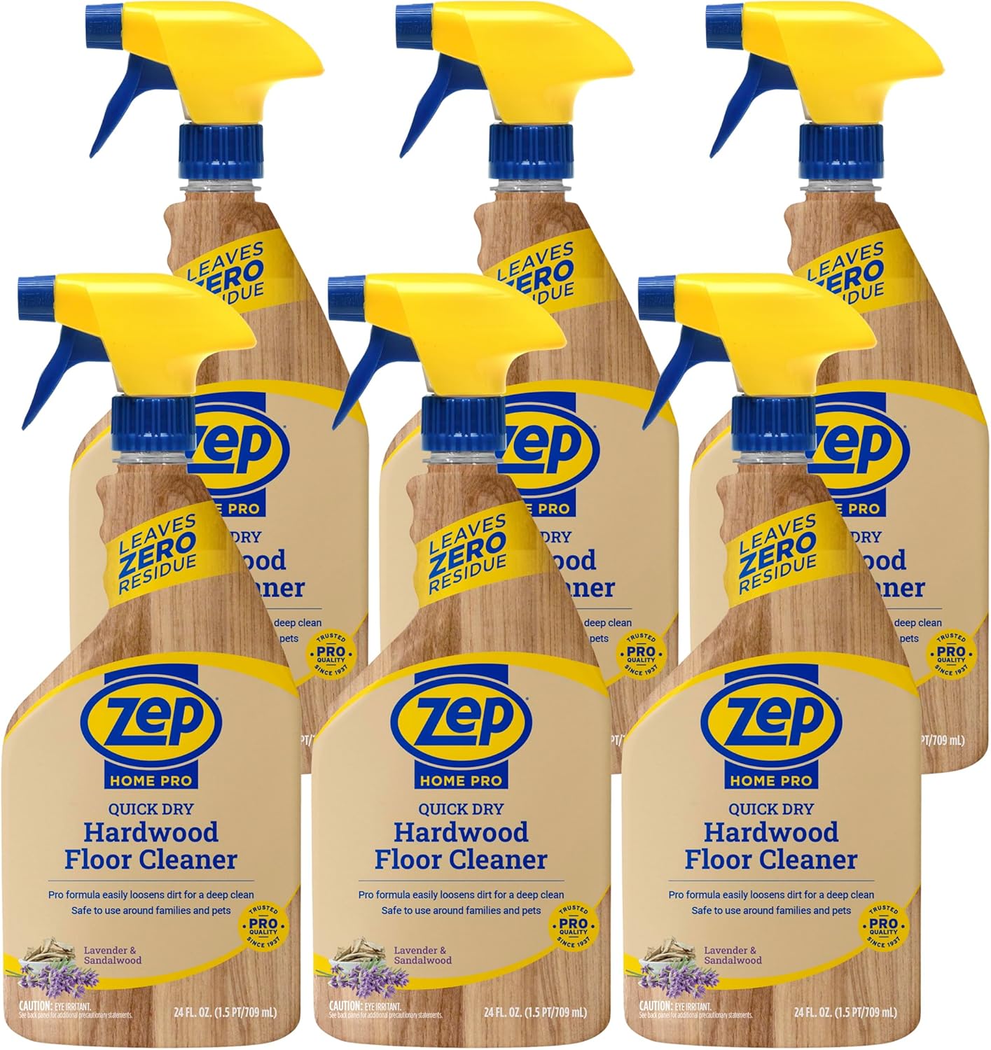 Zep Home Pro Quick Dry Hardwood Floor Cleaner - 24 Fl. Oz. - R49906 - Pro Trusted Cleaning Power: Now in Refreshing Scents and Family Friendly Formulas (6)