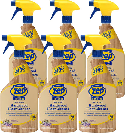 Zep Home Pro Quick Dry Hardwood Floor Cleaner - 24 Fl. Oz. - R49906 - Pro Trusted Cleaning Power: Now in Refreshing Scents and Family Friendly Formulas (6)