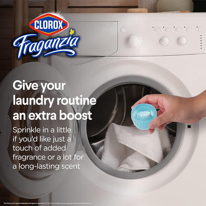 Clorox Fraganzia Laundry Scent Booster Crystals, In-Wash Fragrance Beads for Fresh-Smelling Clothes & Linens, Safe for All Fabrics & Colors, Easy-Pour Bottle, Vanilla Scent, 18 Oz, 2 Pack