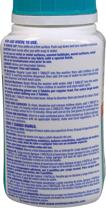 Evolve Concentrated Bleach Tablets -32 ct Fresh Lemon (2 pack)