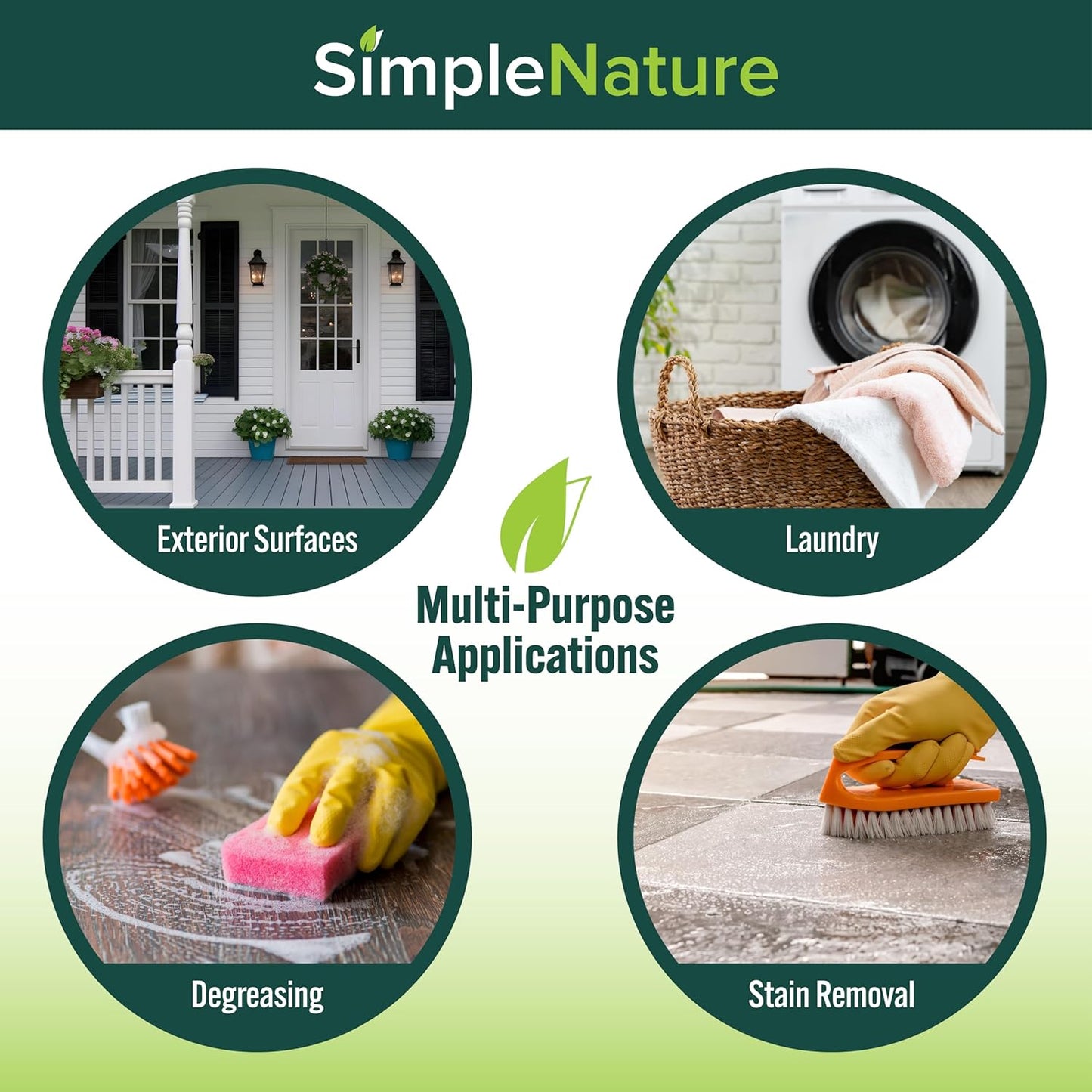 SimpleNature 45% Vinegar (1 Gallon) - Highly Concentrated Vinegar for Heavy-Duty Cleaning Power for Home & Patio, Limescale Removal & DIY Formulas - Dilutes Easily - Free of Dyes or Fragrance