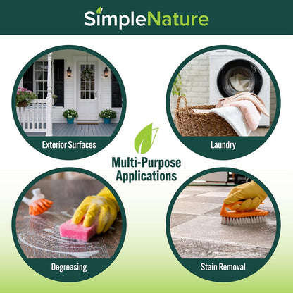 SimpleNature 45% Vinegar (1 Gallon) - Highly Concentrated Vinegar for Heavy-Duty Cleaning Power for Home & Patio, Limescale Removal & DIY Formulas - Dilutes Easily - Free of Dyes or Fragrance
