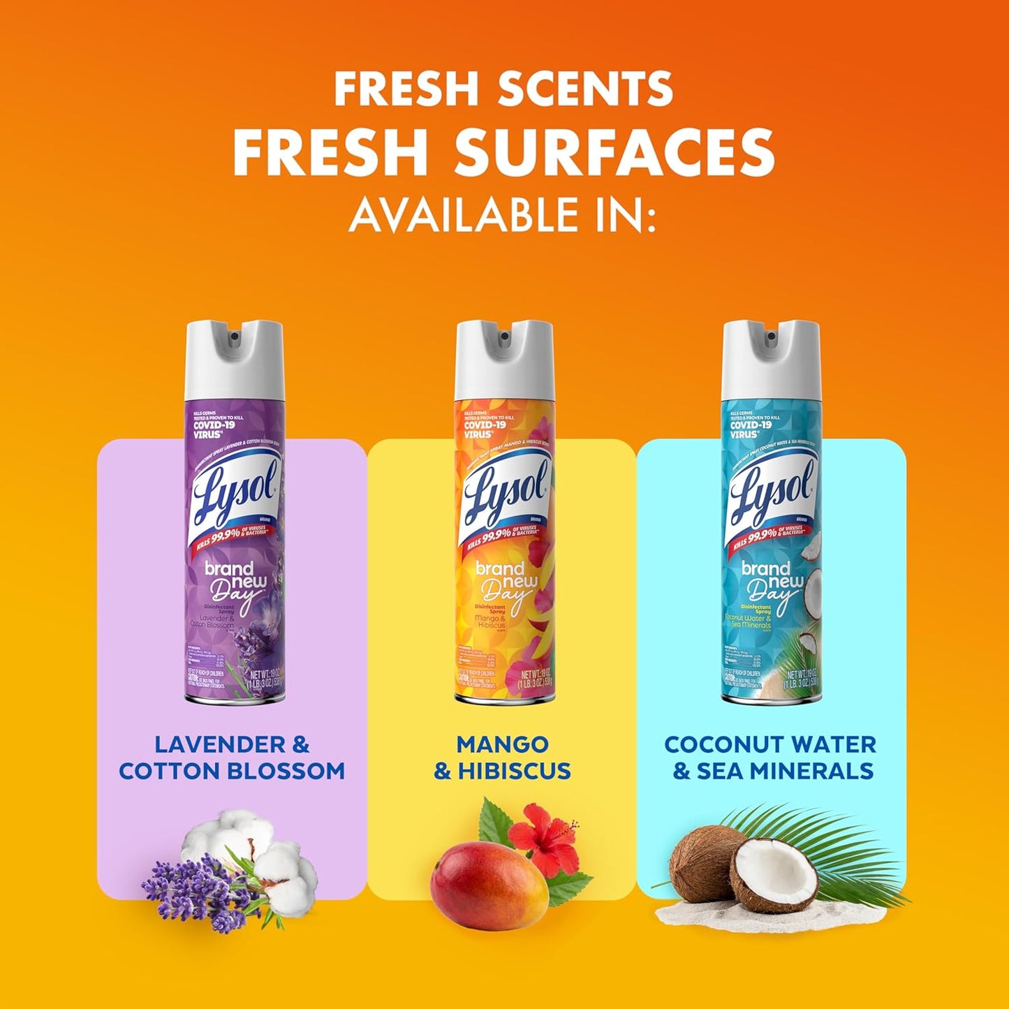 Lysol Disinfectant Spray, Household Essential Cleaning Supplies, Multi-Purpose Room Spray, Antibacterial Sanitizer Spray, Upholstery Deodorizer, Home and Bathroom, Crisp Linen,19 Fl Oz