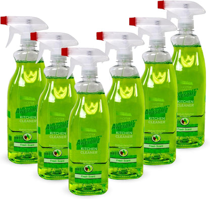 La's Totally Awesome Daily Kitchen Cleaner Spray, For Sink, Cooktop, Oven and more, Plant-Derived Formula, 32 Fl Oz (Pack of 4)