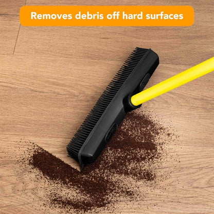 FURemover Pet Hair Removal Rubber Broom, 61" Telescopic Handle
