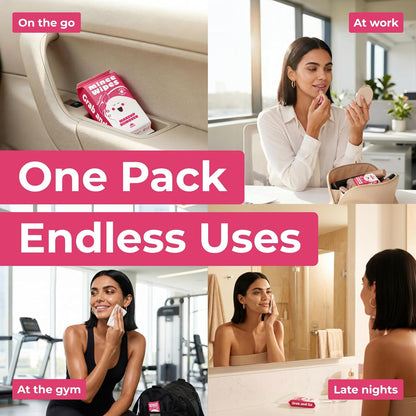 Impossibly Compact Travel Makeup Remover Wipes - 99% Water and Aloe - Ultra Soft, Safe for Sensitive Skin, Thick & Durable - Travel Essentials for Adults & Teens - Scented (24 Pack 144 Wipes)