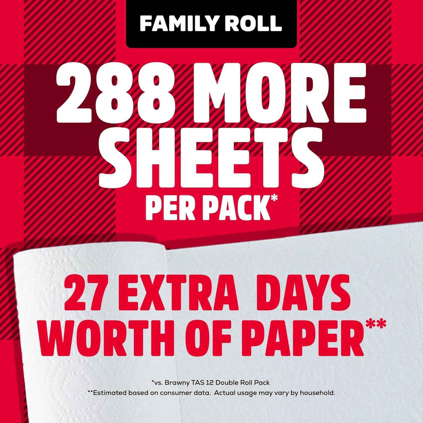 Brawny Tear-A-Square 3-Ply Paper Towels, 6 Double Rolls = 12 Regular Rolls, Strong, Absorbent, and Durable with 3 Sheet Sizes (Quarter, Half, Full)