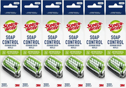 Scotch-Brite Advanced Soap Control Dishwand Brush Refill, 3 Pack