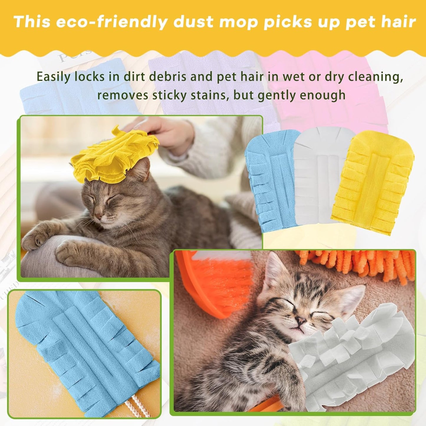 Zubebe 12 Pcs Duster Refill Reusable Fleece Duster Refills Feather Flat Dusters Multi Surface Washable Cleaning Pads Tools for Home, Blinds, Car, Pet, Furniture, Fans (Dark Color)
