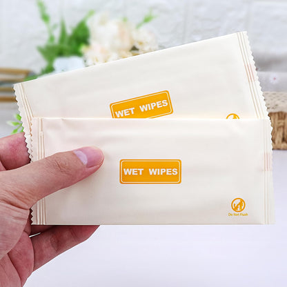 200 pcs Wet Wipes Individually Wrapped, Lemon Travel Wipes, Clean Wipe Individual Wipes Bulk for Travel with Aloe for Butt, Hands, Face Cleaning, Daily Use