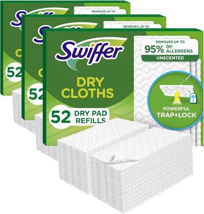 Swiffer Sweeper Dry Sweeping Pad, Multi Surface Refills for Dusters Floor Mop, with Febreze Lavender, 32 count
