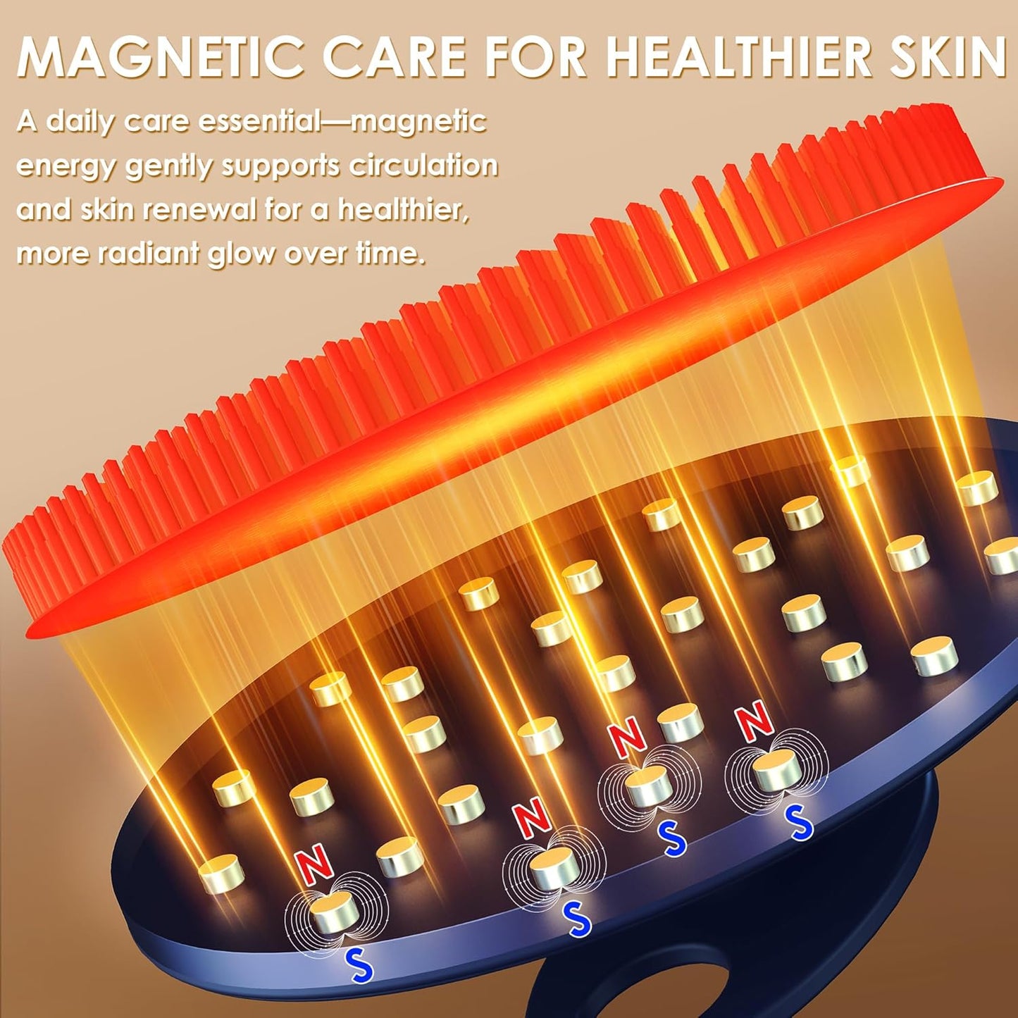 INNERNEED Food-Grade Soft Silicone Body Scrubber Shower Brush Handheld Cleansing Skin Brush, Gentle Exfoliating and Lather Well (Black)