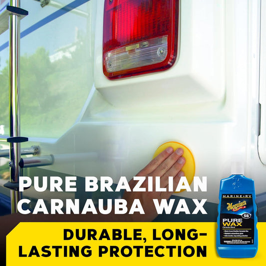 Meguiar's M4716 Marine/RV Hard Water Spot Remover - Effective Marine Hard Water Spot Remover for Boats, RVs, Removes Mineral Deposits, Ideal Boat Water Spot Remover for Marine Enthusiasts
