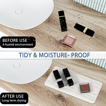 3PCS Water Absorbing Stone Tray, Fast Drying Stone Sink Tray, Stones Soap Trays, Water Absorbent Diatomite Trays, Diatomite Coasters for Kitchen Sink Bathroom Counter, Hand Soap Dish & Holders
