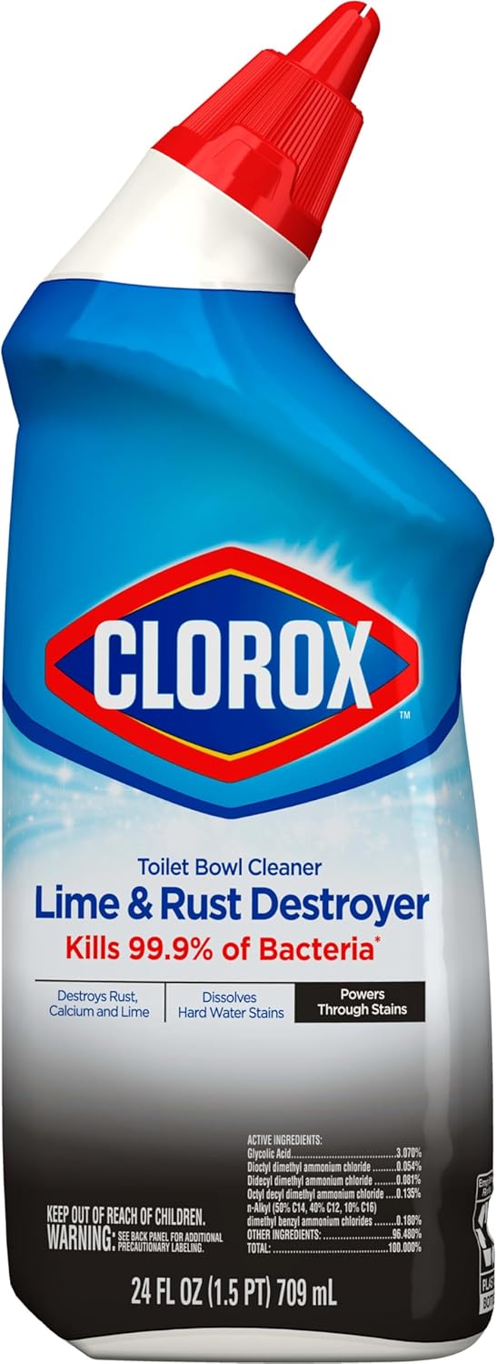 Toilet Bowl Cleaner Lime & Rust Destroyer – 24 Ounces, Pack of 12 (Package May Vary)