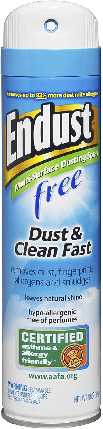 Fragrance Free Hypo-Allergenic Dusting and Cleaning Spray, Hypo-allergenic, Fragrance Free, No Flavor, 10 Fl Oz