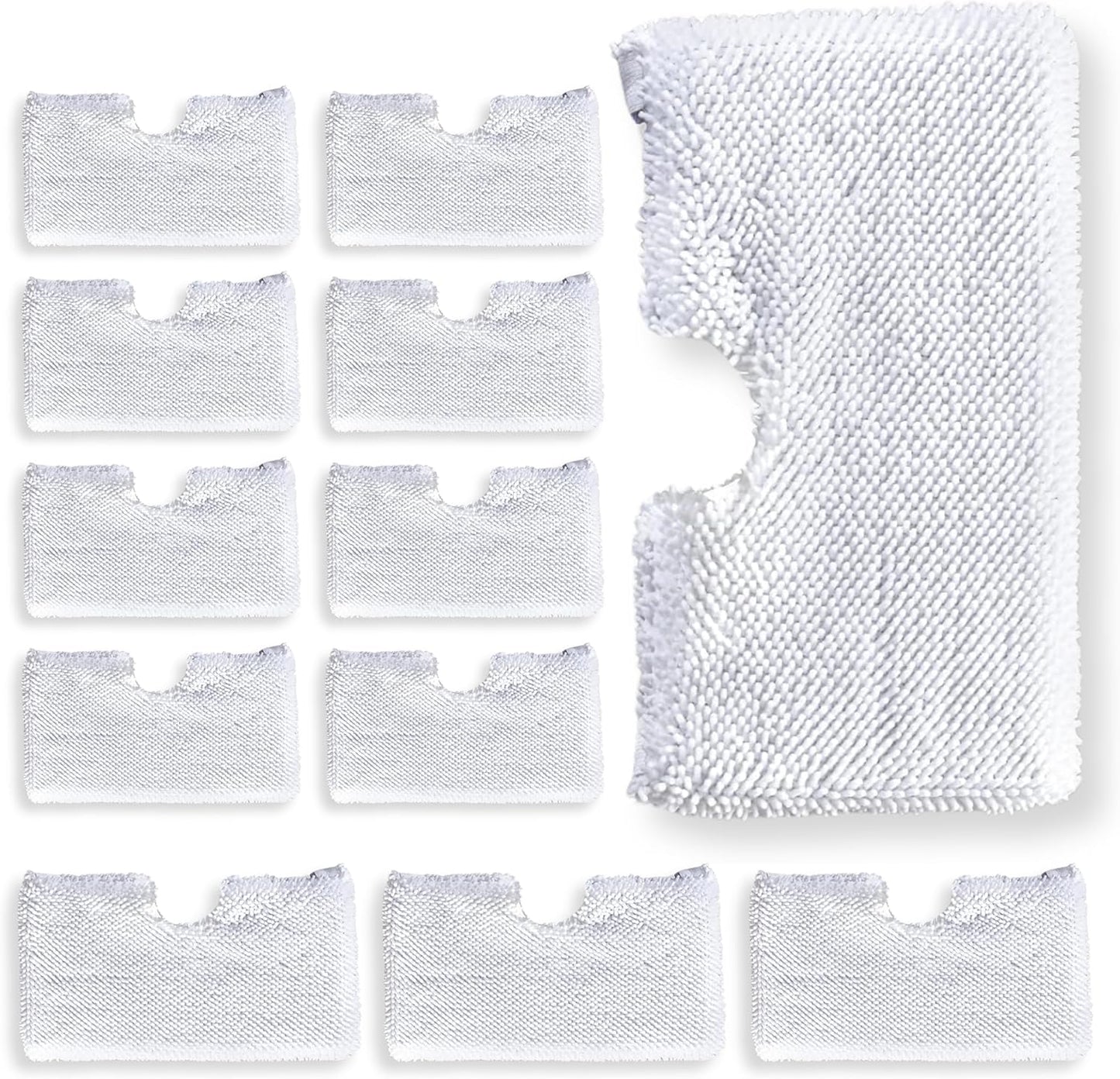 F Flammi 8-Pack Replacement Pads Compatible with Shark Steam Pocket Mop S3501 S3601 S3901 S3550 S3801 SE450, Double-Sided Microfiber Refills for Hardwood Tile Floor, Professional Scrubbing Strips