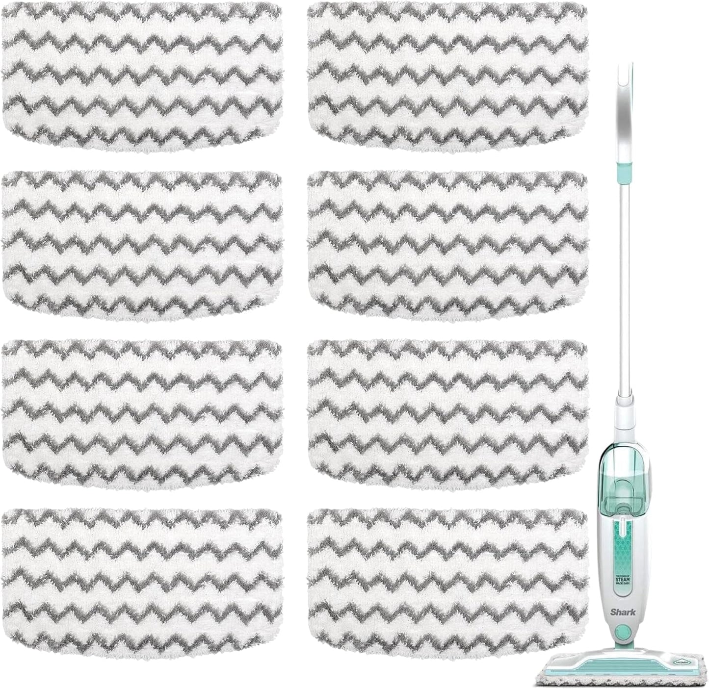 Flammi Steam Mop Pads for Shark S1000/S3101/S3250/SK Series SK410 SK435CO SK460 SK140 SK141 S3251 Steam Mop Replacement Pads, 4 Pack