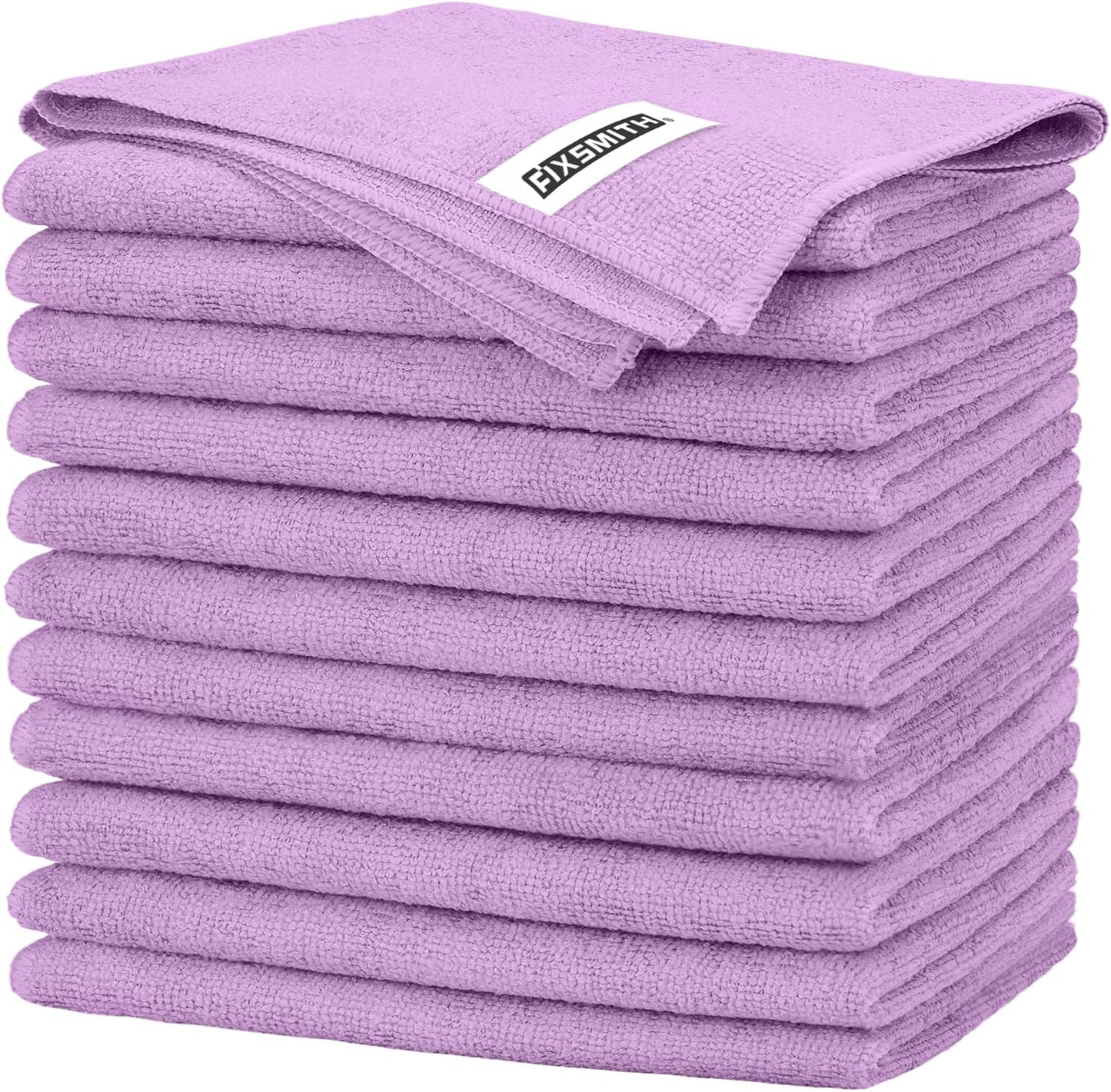 FIXSMITH Microfiber Cleaning Cloth - Pack of 8, Size: 12 x 16 in, Multi-Functional Cleaning Towels, Highly Absorbent Cleaning Rags, Lint-Free, Streak-Free Cleaning Cloths for Car Kitchen Home