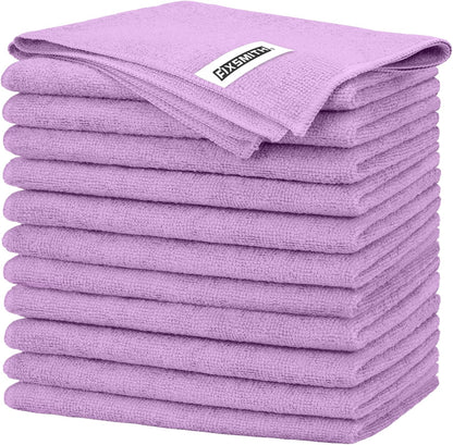 FIXSMITH Microfiber Cleaning Cloth - Pack of 8, Size: 12 x 16 in, Multi-Functional Cleaning Towels, Highly Absorbent Cleaning Rags, Lint-Free, Streak-Free Cleaning Cloths for Car Kitchen Home