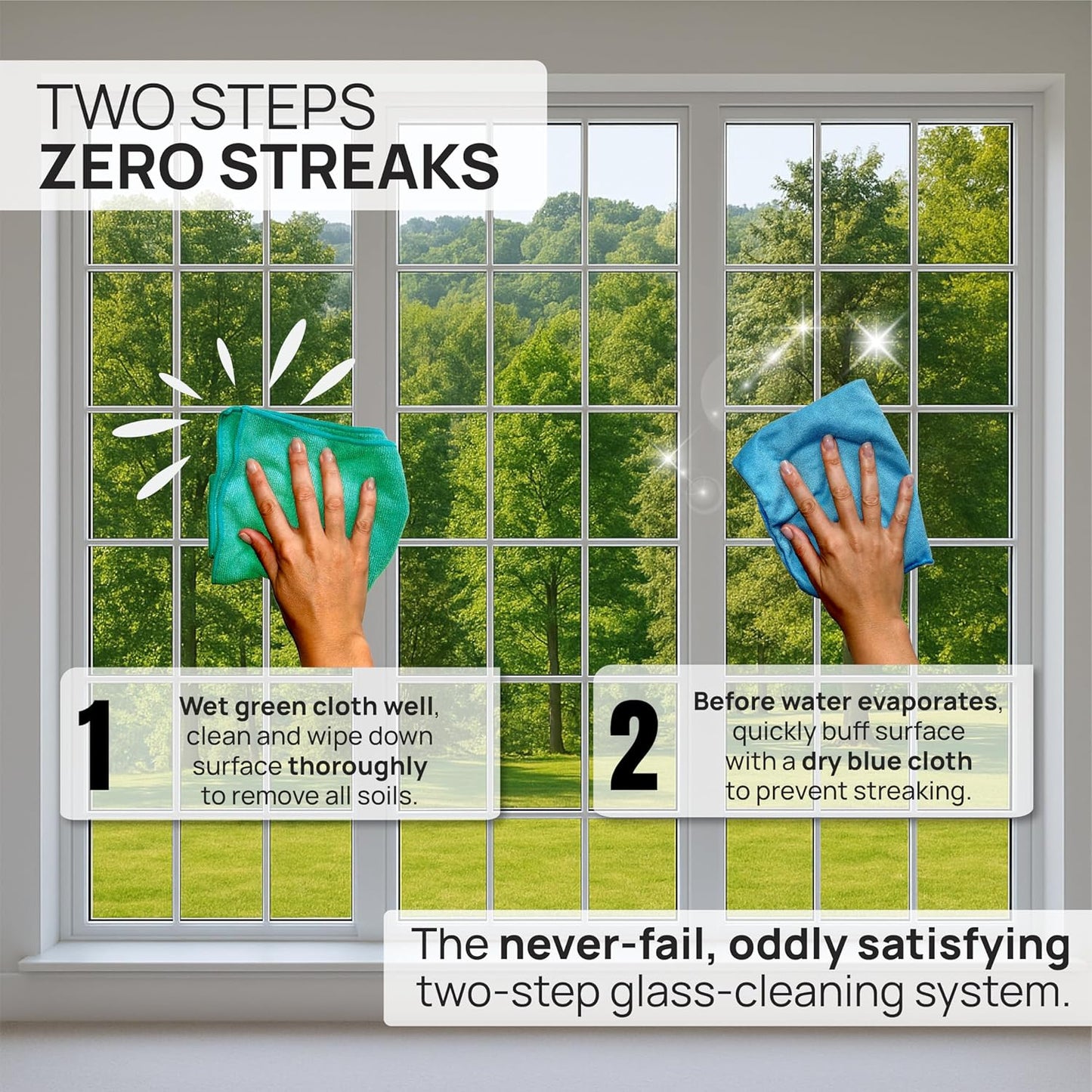 Claro Stainless Steel Cleaner Cloth 8-Pack – Microfiber Cleaning Cloths for Appliances, Sinks & Fridge | Lint-Free Streak-Free Stainless Reusable Alternative to Chemical Cleaners