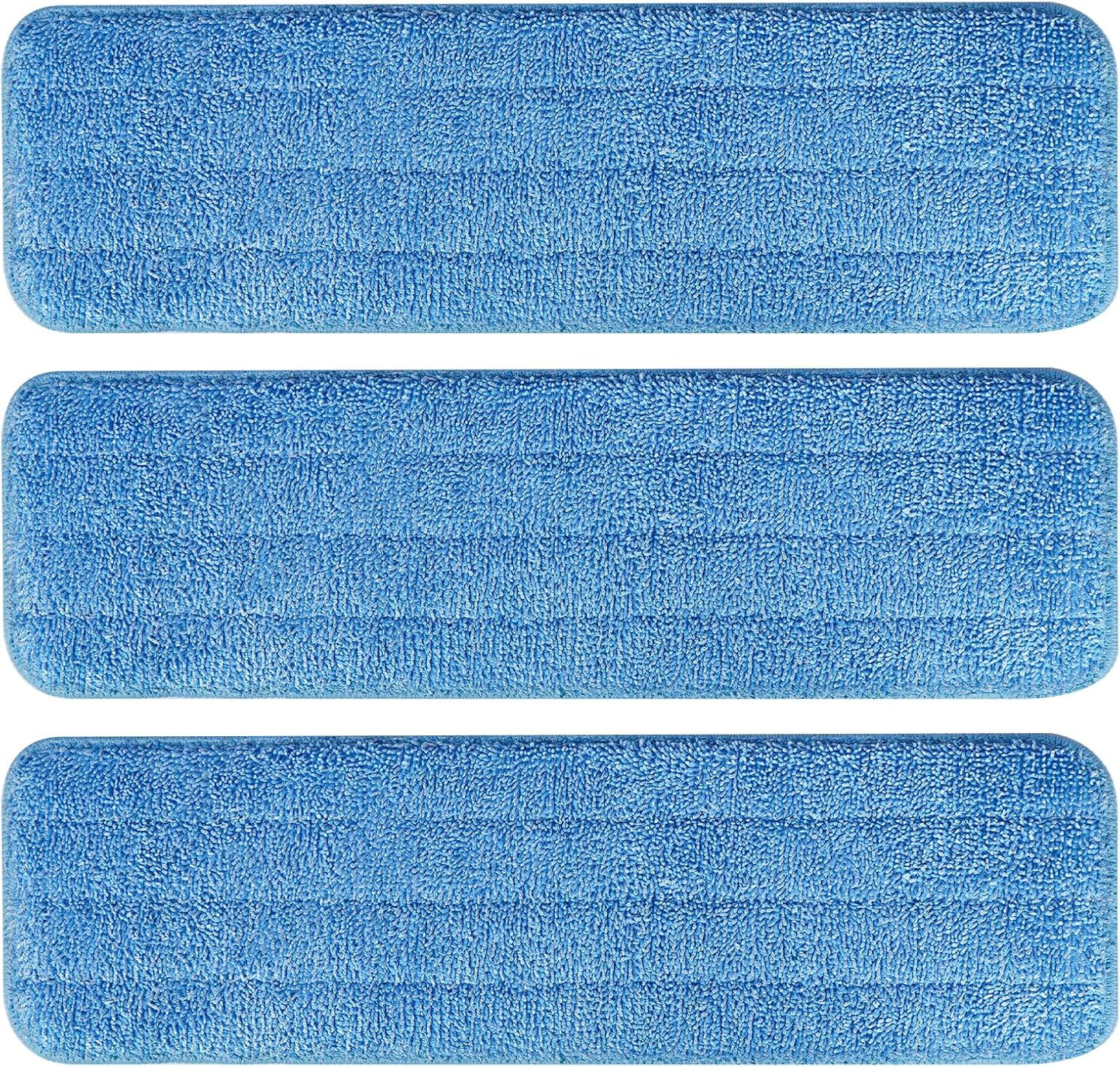 3 Pack Microfiber Reusable Mop Pads, Wet/Dry Floor Cleaning Refill Mop Pads, Spray Mop Hard Wood Floor Mop Pads Refills, Machine Washable Power Mop Pads Replacement