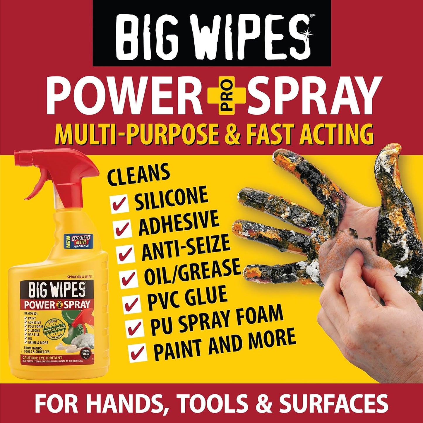 BIG WIPES Heavy Duty Industrial Hand Cleaning Wipes, Textured Scrubbing Degreaser Wipes for Mechanics and Tool Cleaner – 80 Count Canister (1 Pack)