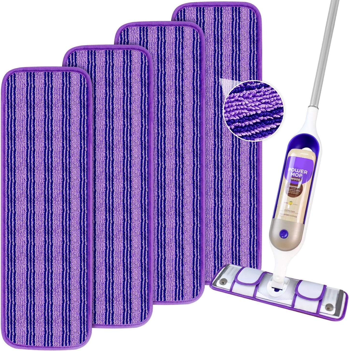30 Pack Valuable Disposable Mopping Pad Refills Compatible with Swiffer PowerMop, Power Mop Refill Pads Replacements for Swiffer Power Mop Spray Mop Dry&Wet Pads Refills for Multi-Surface Floor Clean