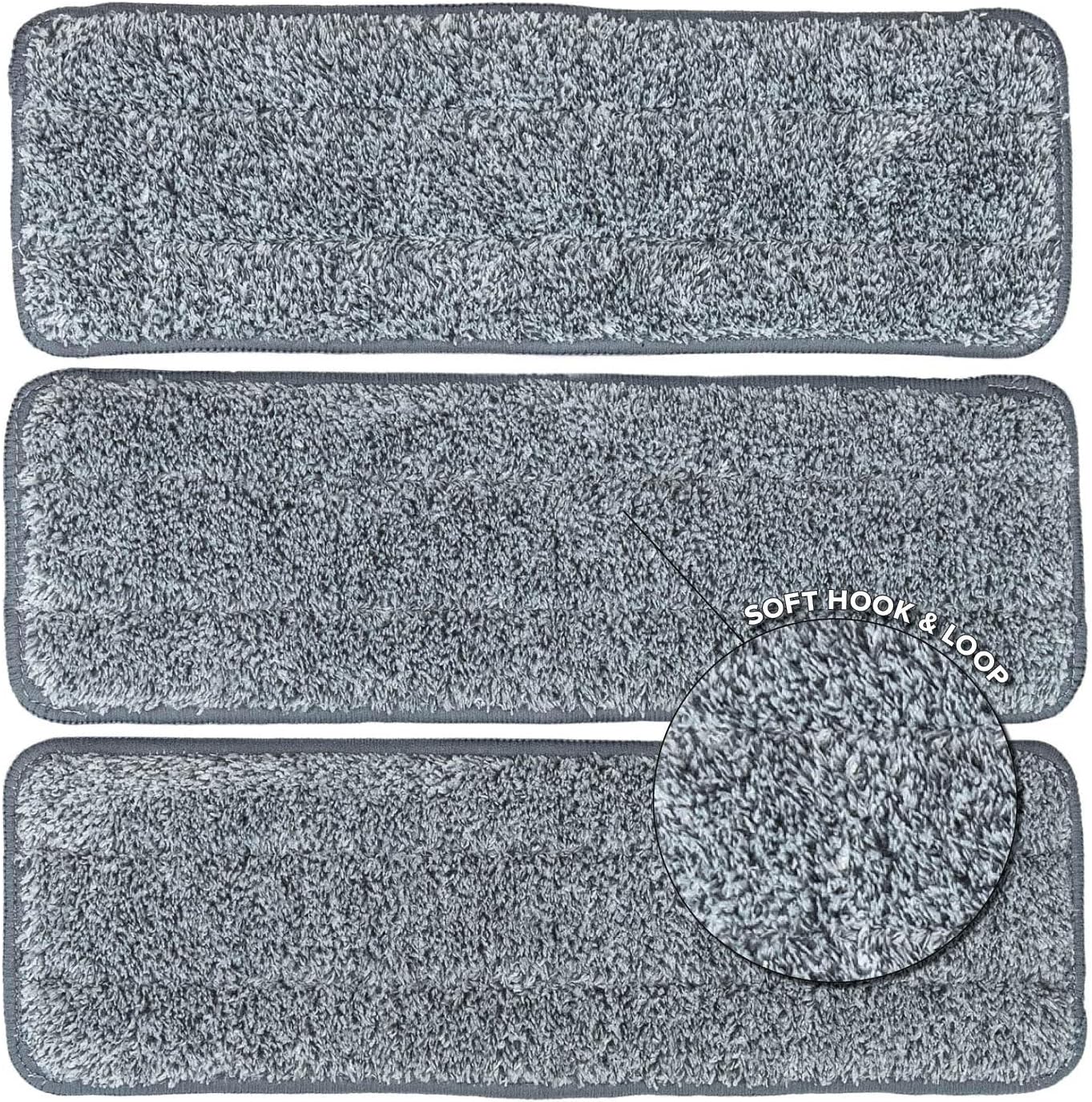 JFB Home Products Micro Flat Mop & Bucket System, Hands-Free Wringing Floor Cleaning, 3 Washable & Reusable Microfiber Pads, Wet or Dry Usage on Wood, Marble, Tile, Laminate, Ceramic and Vinyl Floors