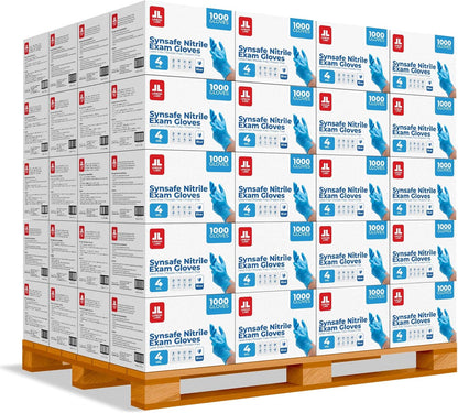 London Labs Synsafe 4 Mil - Blue Nitrile Exam Gloves –Disposable Latex Free & Powder Free – Extra Strong, Rubber Gloves