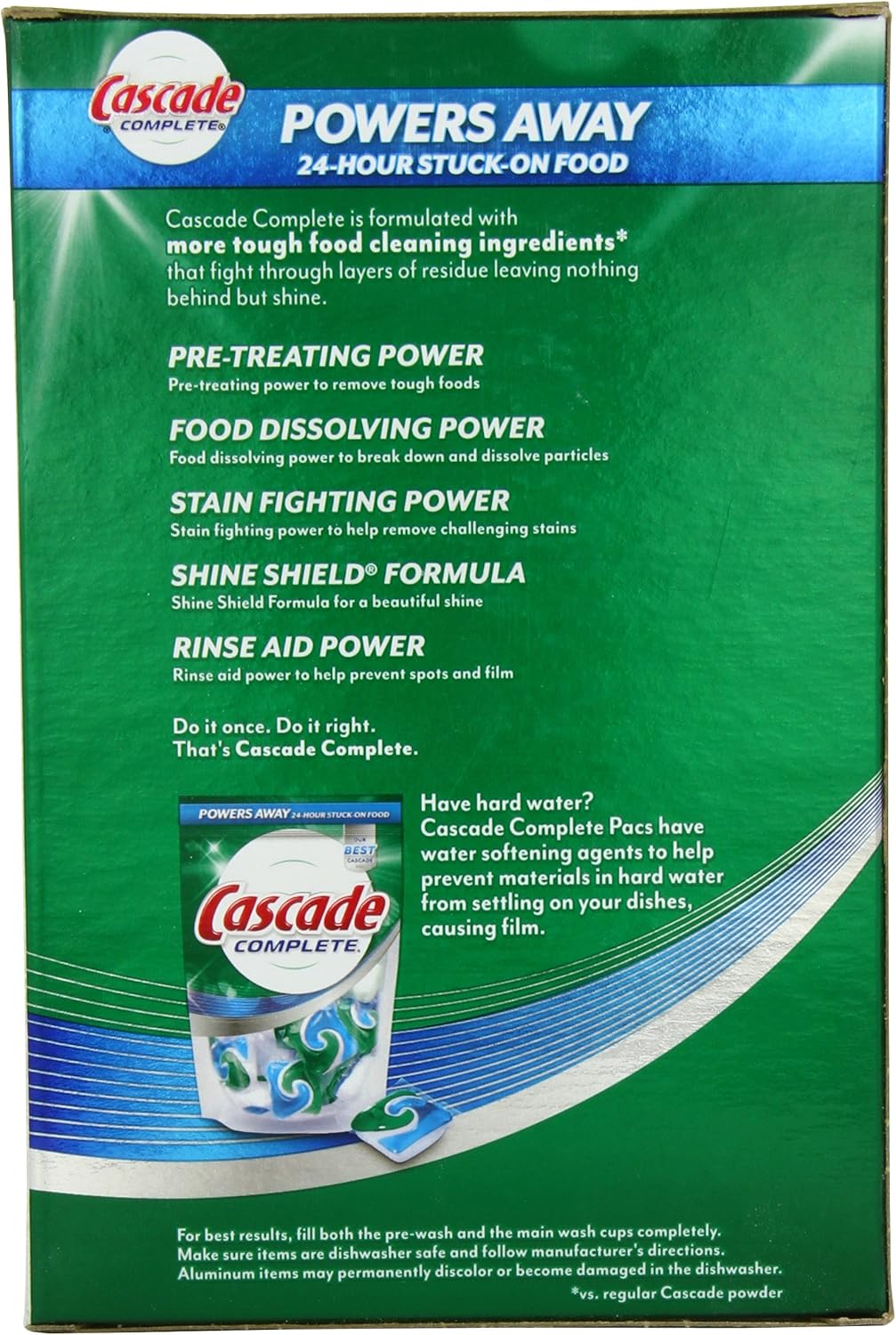 Cascade Complete Powder Dishwasher Detergent, Fresh Scent, 75 oz, White